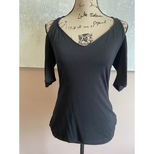 Fitted cold shoulder top